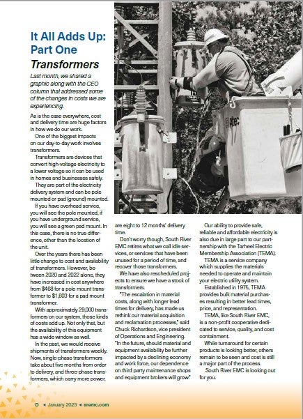 Tranformer costs